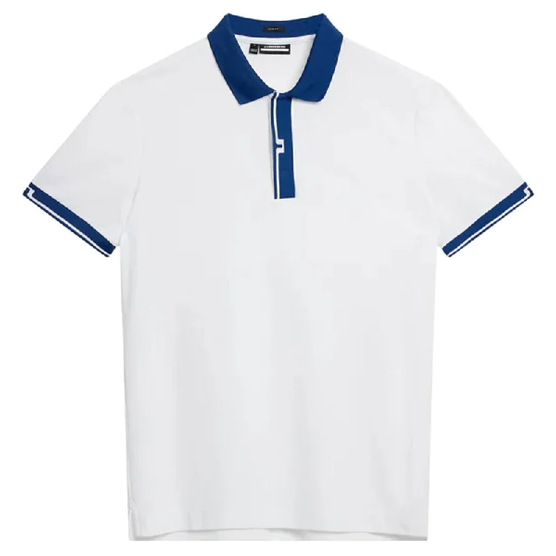 J.Lindeberg Bay Slim Golf Polo White - SS24 Bold Men's Animal Bold Men's Animal