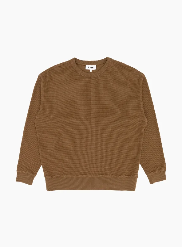 Brushed Waffle Zephyr Sweatshirt Olive Monochromatic All Monochromatic All