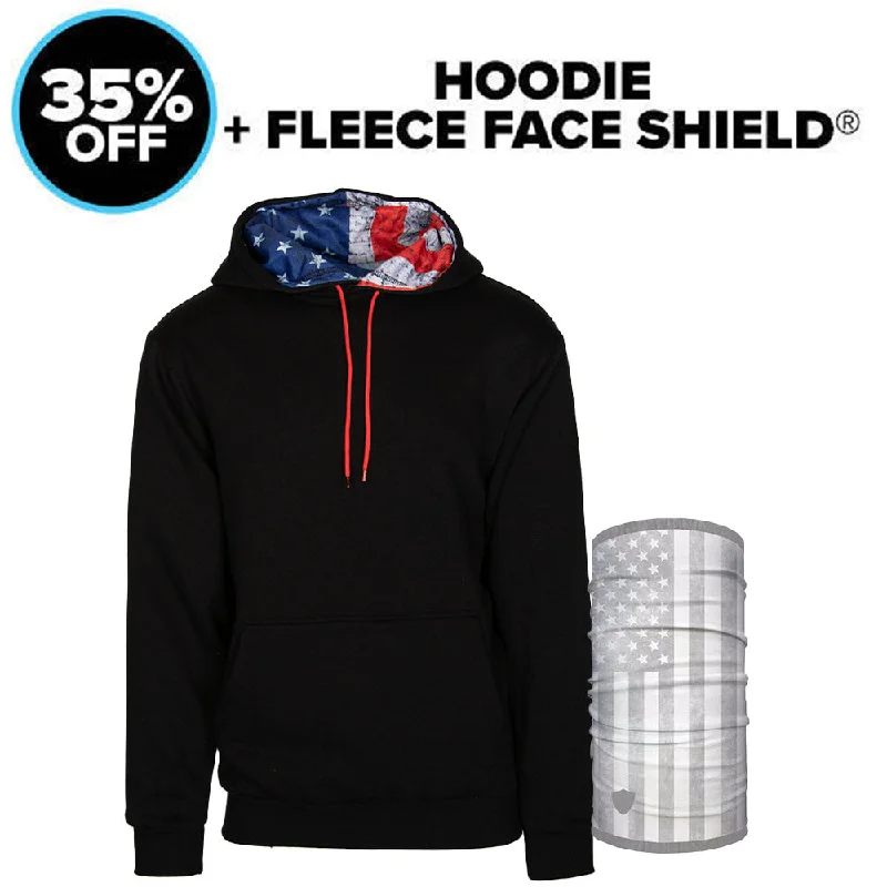 Hoodie + | Fleece Face Shields® Sporty Men's Athleisure  Sporty Men's Athleisure 