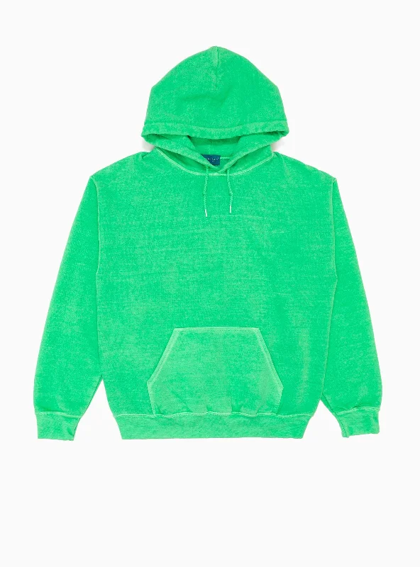 Pigment Dyed Hoodie Green Earthy Men's Sustainable  Earthy Men's Sustainable 