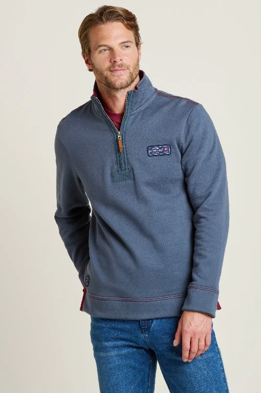 Blue Quarter Zip Sweatshirt Cozy Men's Winter Cozy Men's Winter