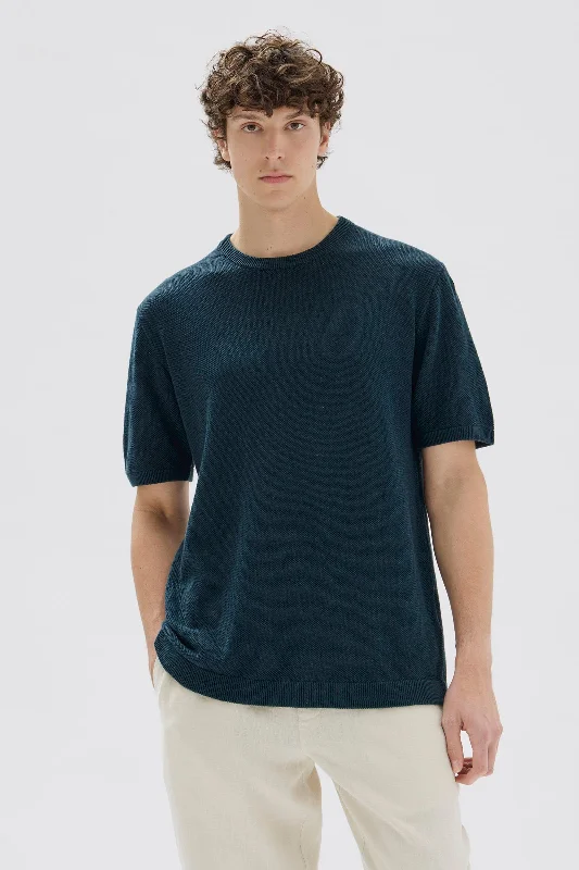 Pique Short Sleeve Knit Trendy Men's Scandinavian Trendy Men's Scandinavian