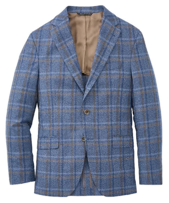 Herringbone Plaid Wool Sport Coat Edgy Men's Punk Edgy Men's Punk