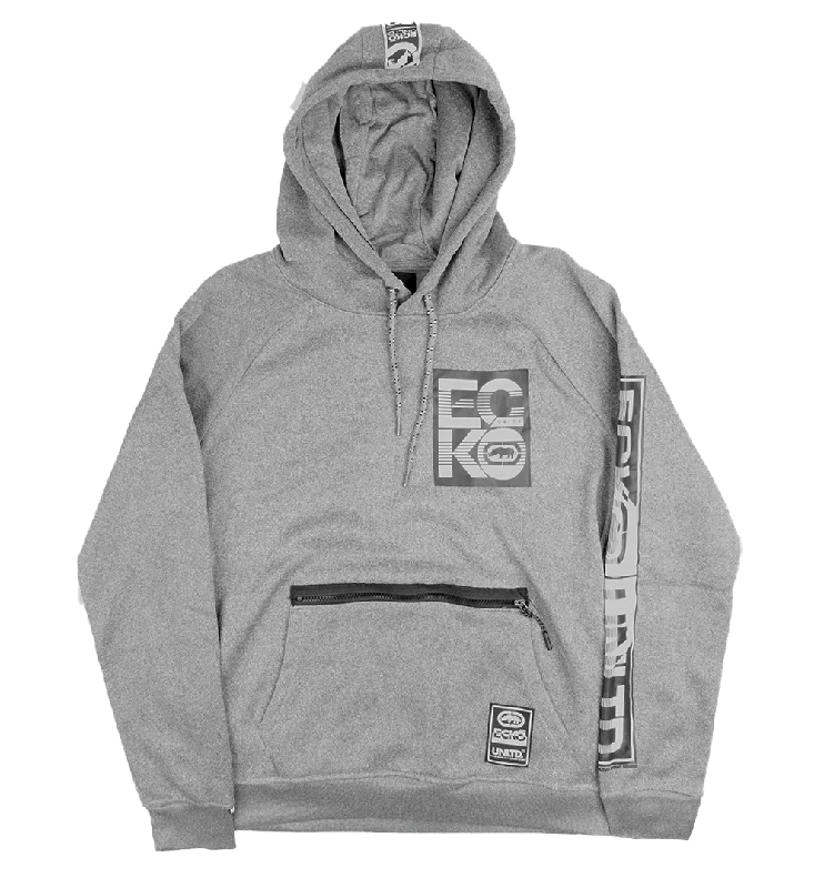 ECKO UNLTD FLEECE HOODIE SWEATSHIRT GREY MARLED - EO32H748 Business Business