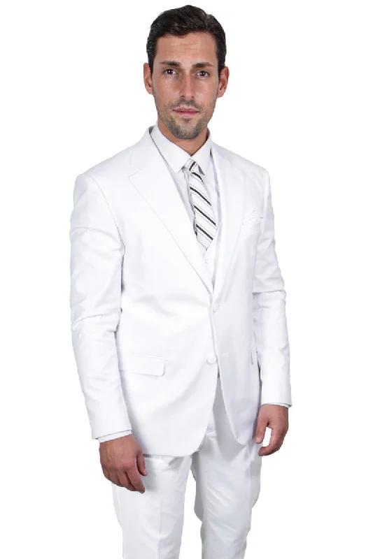 Men's Two Button Vested Stacy Adams Basic Suit in White Artistic Men's Hand Artistic Men's Hand Artistic Men's Hand