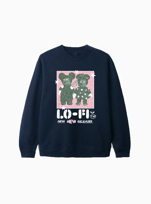 New Love Crewneck Sweatshirt Navy Bohemian Men's Free Bohemian Men's Free