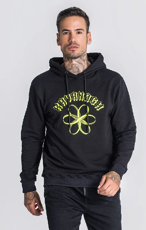 Black Infinitum Hoodie Modern Men's Geometric Modern Men's Geometric