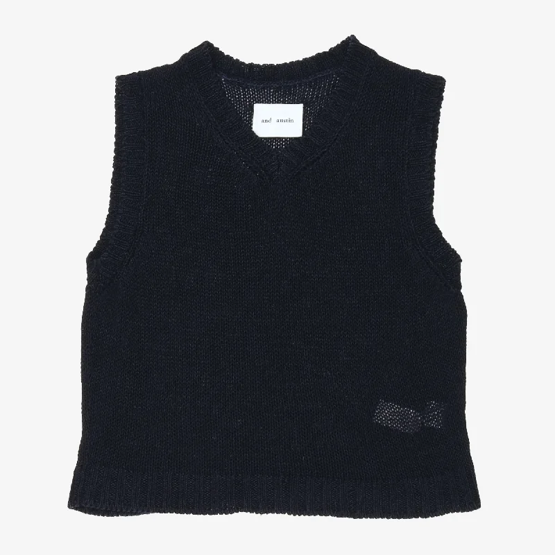 Linen Blend Knit Vest Cool Men's Distressed Cool Men's Distressed