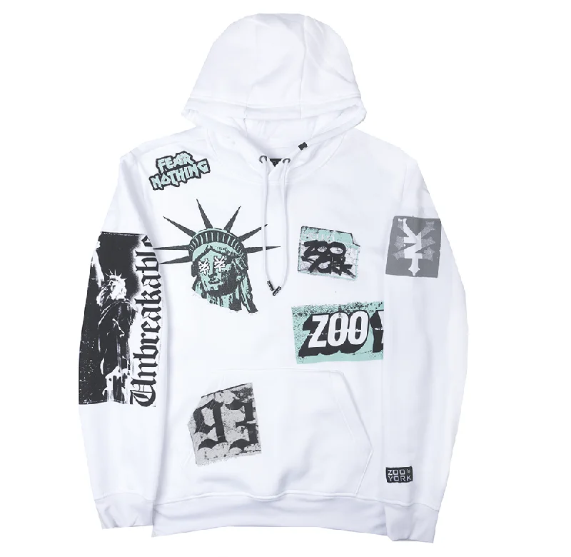 ZOO YORK NYC HOODIE WHITE - ZY31H128 Streetwear Style Streetwear Style