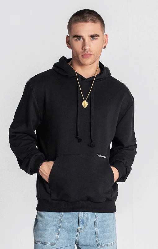 Black Time Hoodie Elegant Men's Cashmere Elegant Men's Cashmere