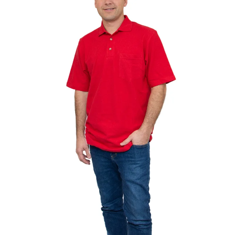 All American Clothing Pique Cotton Polo With Pocket Modern Men's Tech Modern Men's Tech