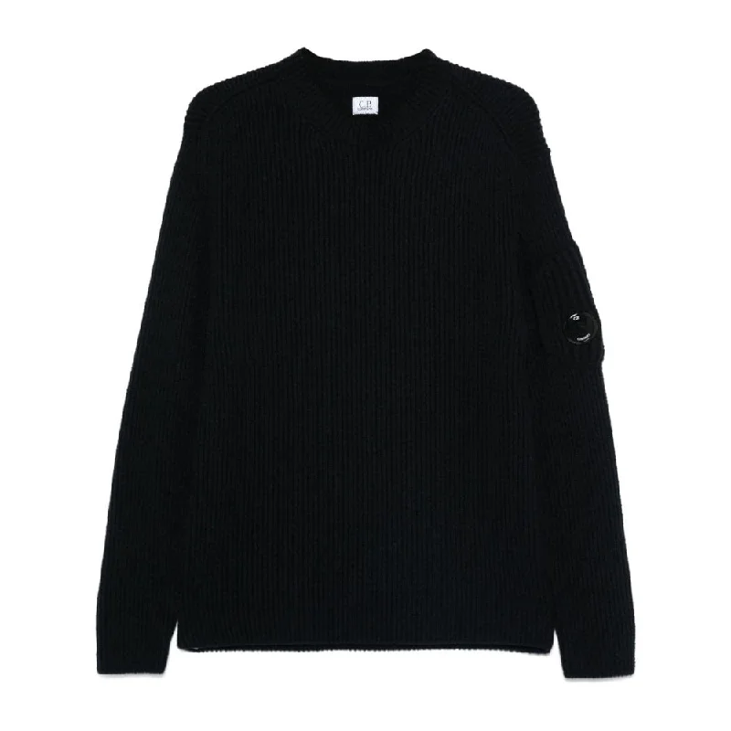 Fleece Knit Crewneck Vanisé Knit Black British Gentleman Style British Gentleman Style