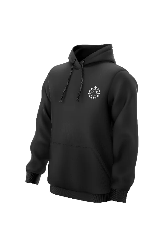 XAPE Global Heavyweight 400 GSM Hoodie - Black Refined Men's Hand Refined Men's Hand