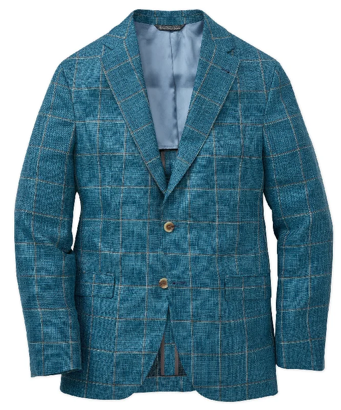 Wool-Silk-Linen Plaid Sport Coat Dynamic Men's Moto Dynamic Men's Moto