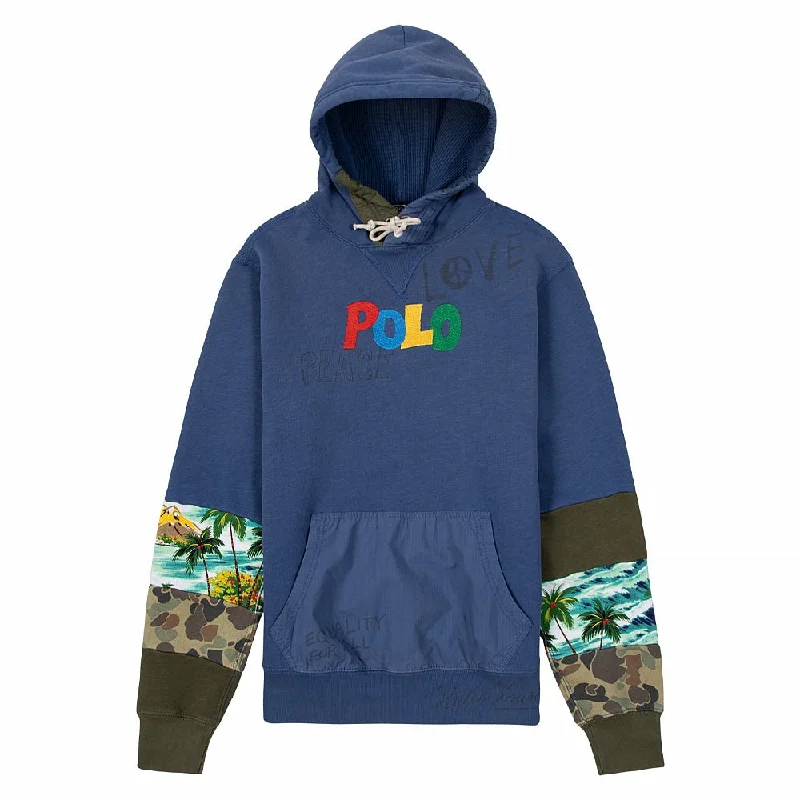 Patchwork Fleece Hoodie | Royal Multi Cclassic Men's Tweed Cclassic Men's Tweed