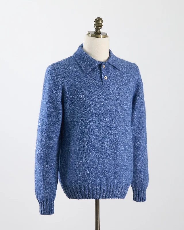 Alpaca & Cotton Sweater Polo Sharp Men's Italian Sharp Men's Italian