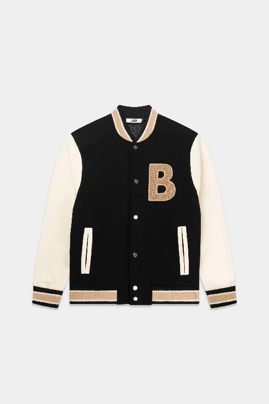 Game Day Regular Fit Varsity Jacket Jet Black Modern Men's Tech Modern Men's Tech