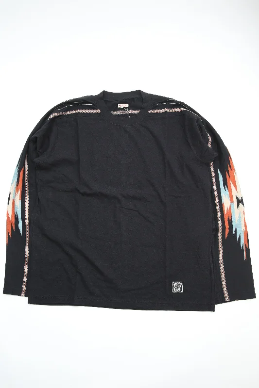 Kapital Ortega Jersey Football L/S Tee - Black Beach Beach