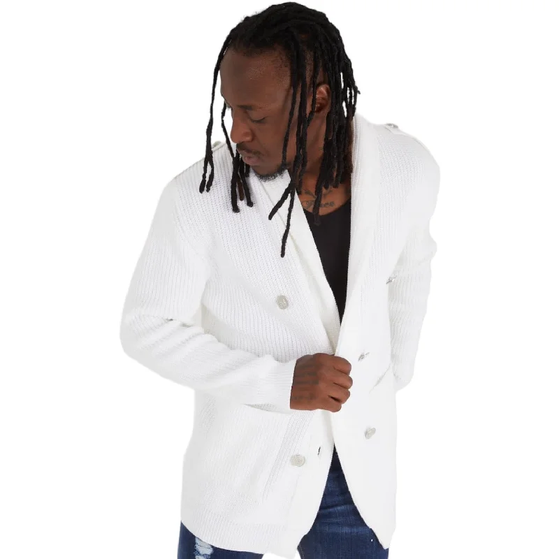 Military DB Cardigan (Winter White) OIM Traditional Men's Country Traditional Men's Country