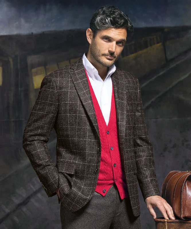 Wool-Cashmere Plaid Sport Coat Adventure Adventure