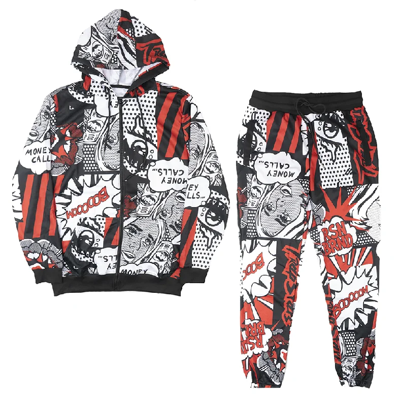 REASON TRACK HOODIE & PANTS SET BLACK - TSB-05-SET Cozy Men's Sherpa Cozy Men's Sherpa