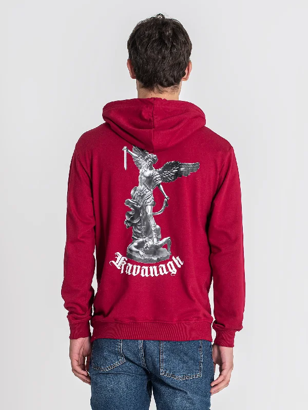 Burgundy Warrior Angel Hoodie Sporty Men's Tennis Sporty Men's Tennis