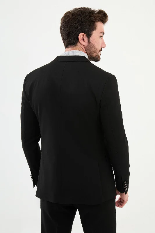 Bojoni Torretta Slim Fit Black Blazer Streetwear Style Streetwear Style