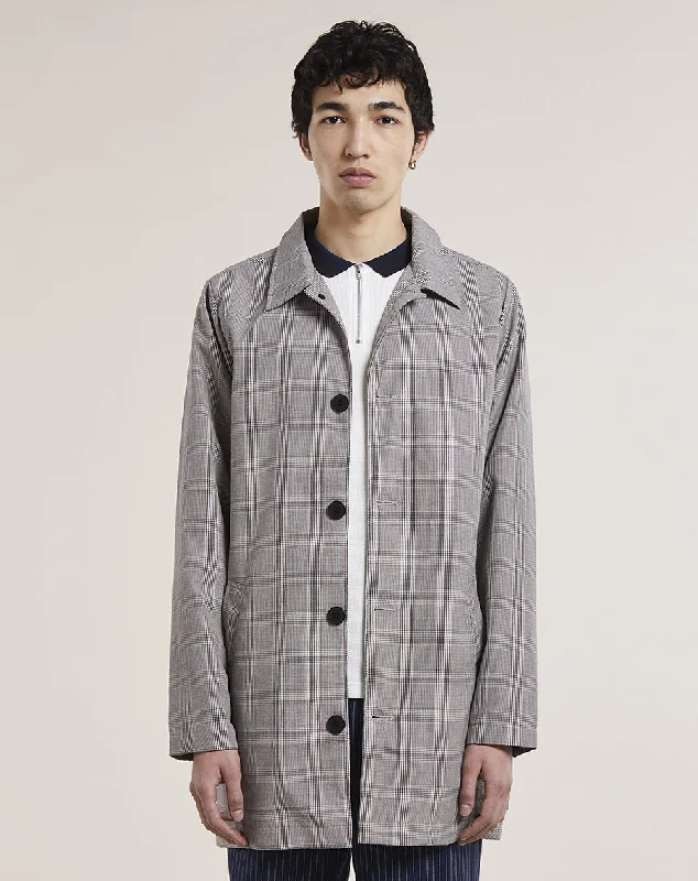 ELMER OVERSIZED CHECKED MENS MAC | STONE CHECK Dynamic Men's High Dynamic Men's High