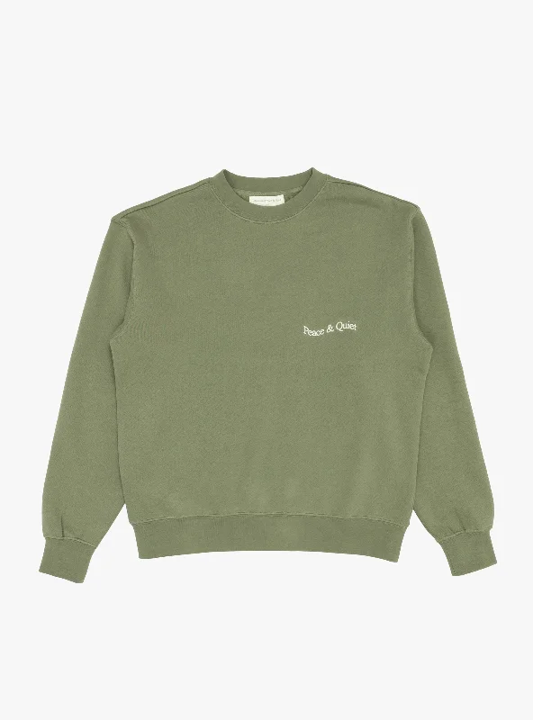 Wordmark Crewneck Sweatshirt Olive Lumberjack Lumberjack