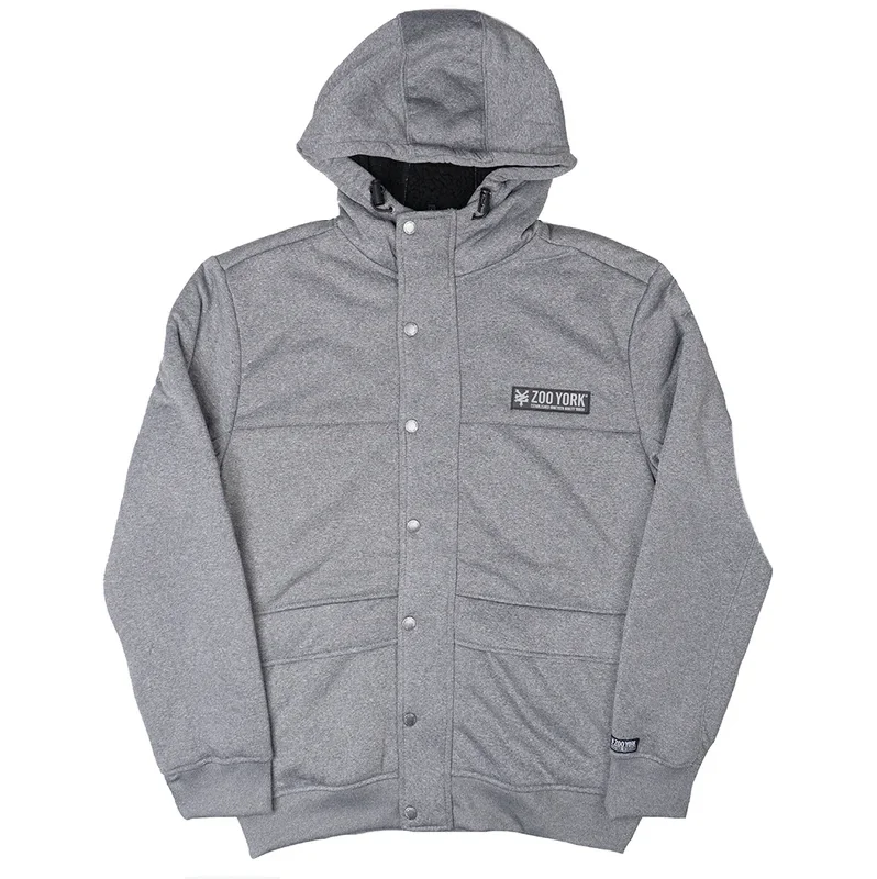 ZOO YORK SHERPA ZIP JACKET GRAY MARBLED - ZY30H62 Unique Men's Upcycled Unique Men's Upcycled