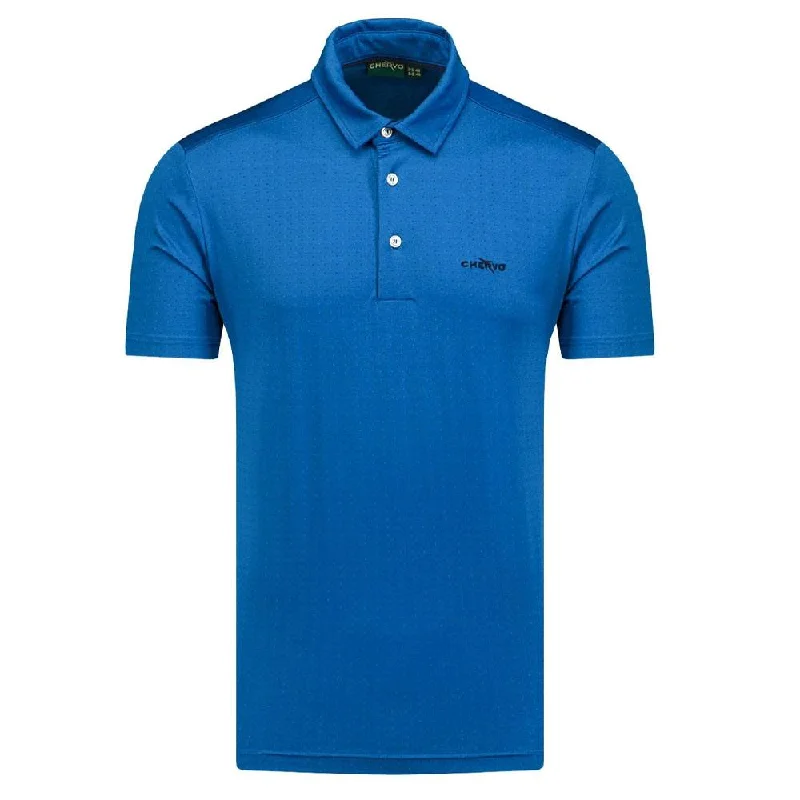 Chervo Alikan Golf Polo Blue - SS22 Refined Men's Velvet Refined Men's Velvet