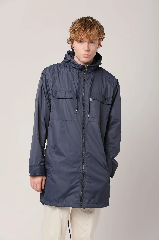 RIVER Recycled PET Water Resistant Rain Coat Navy Sophisticated Men's  Sophisticated Men's 