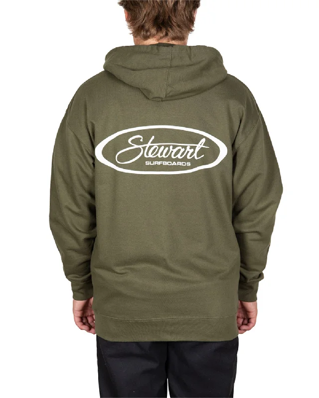 Stewart Surf Oval Hooded Zip Front Sweatshirt Tough Men's Tactical Tough Men's Tactical