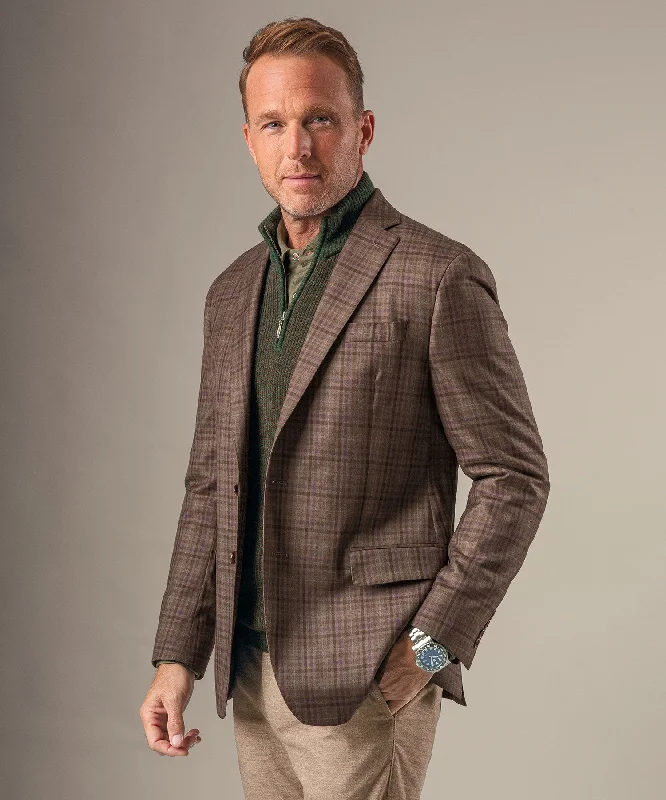 Wool Plaid Sport Coat Athletic Men's High Athletic Men's High