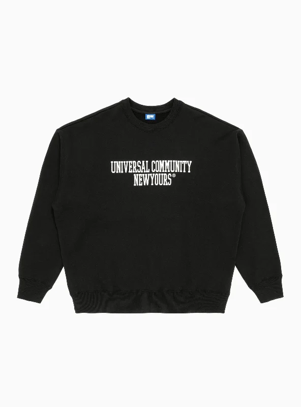 Universal Community Sweatshirt Black Youthful Men's Pop Youthful Men's Pop