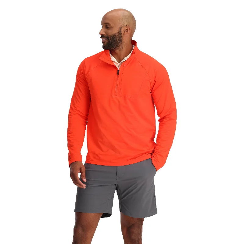 Mens Gridweb Half Zip - Twisted Orange Dynamic Men's Glow Dynamic Men's Glow