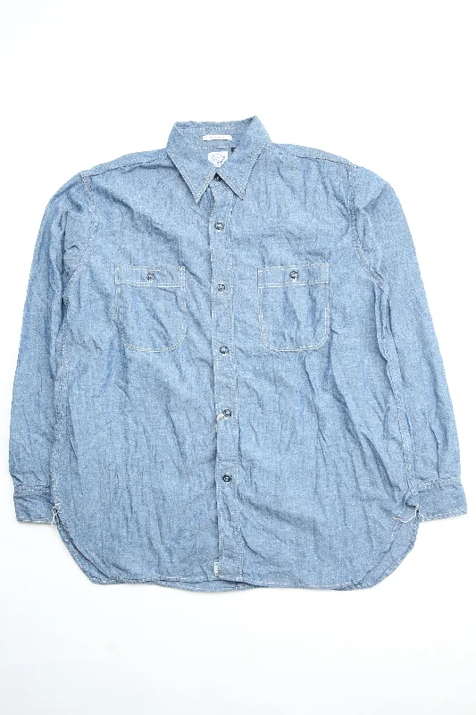 orSlow Vintage Fit Chambray Work Shirt - Chambray Youthful Men's Pop Youthful Men's Pop