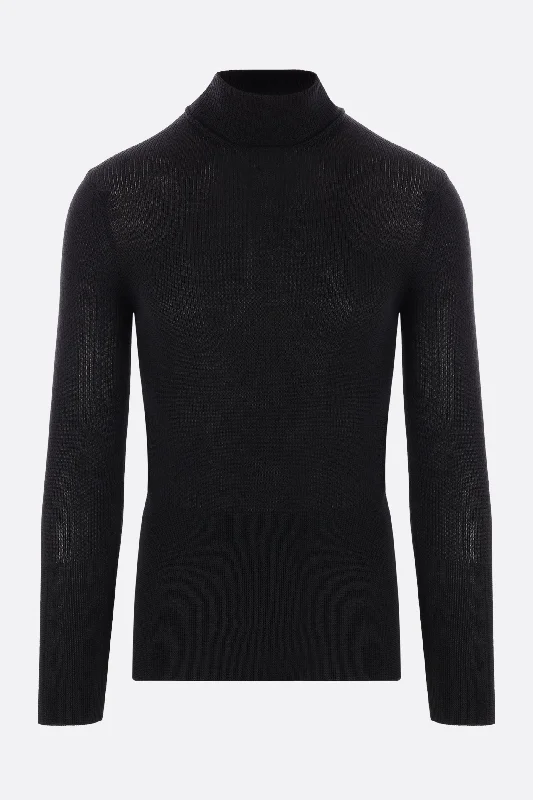 ribbed wool turtleneck Masculine Men's Thick Masculine Men's Thick