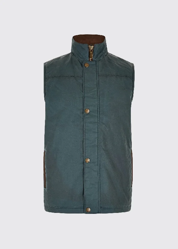 Mayfly Men's Waxed Cotton Vest - Dark Pebble Modern Men's Tech Modern Men's Tech