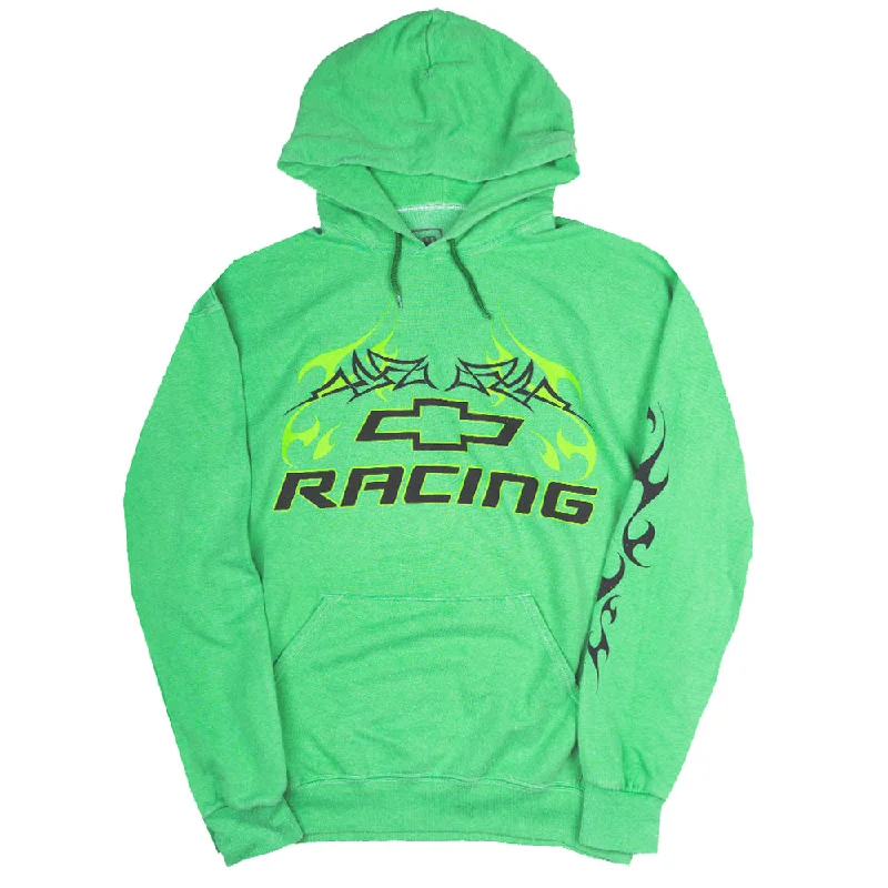 CHEVY RACING HOODIE GREEN - CHEVY0002 Edgy Men's Punk Edgy Men's Punk