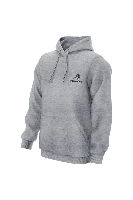 XAPE Prime Embroidery Hoodie - Grey Marl Sophisticated Men's  Sophisticated Men's 