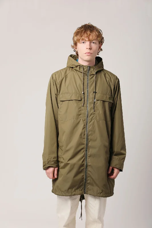 RIVER Recycled PET Water Resistant Rain Coat Khaki Dynamic Men's High Dynamic Men's High