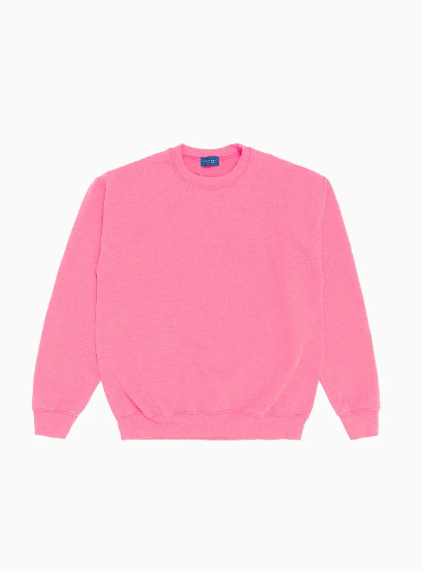 Pigment Dyed Sweatshirt Pink Refined Men's Velvet Refined Men's Velvet