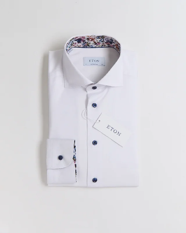 Floral Trim W Navy Buttons Contemporary Shirt Stylish Men's Tropical  Stylish Men's Tropical 