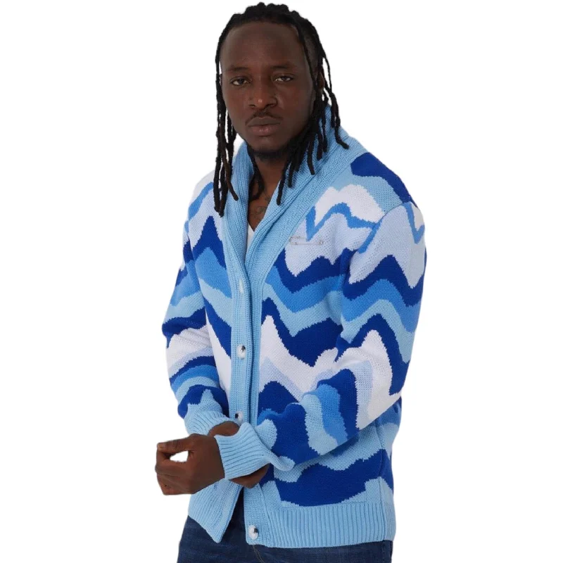 Brooks Shawl Cardigan (Blue/White) OIM Lumberjack Lumberjack