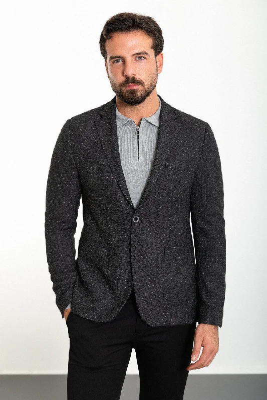 Bojoni Torretta Slim Fit Dark Grey Blazer British Gentleman Style British Gentleman Style