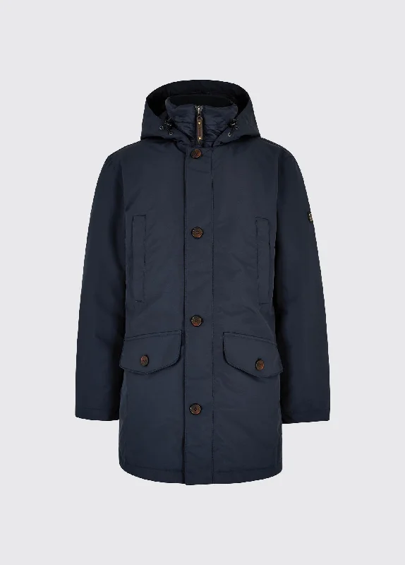 Urlingford Down Parka Jacket - Navy Earthy Men's Hemp Earthy Men's Hemp