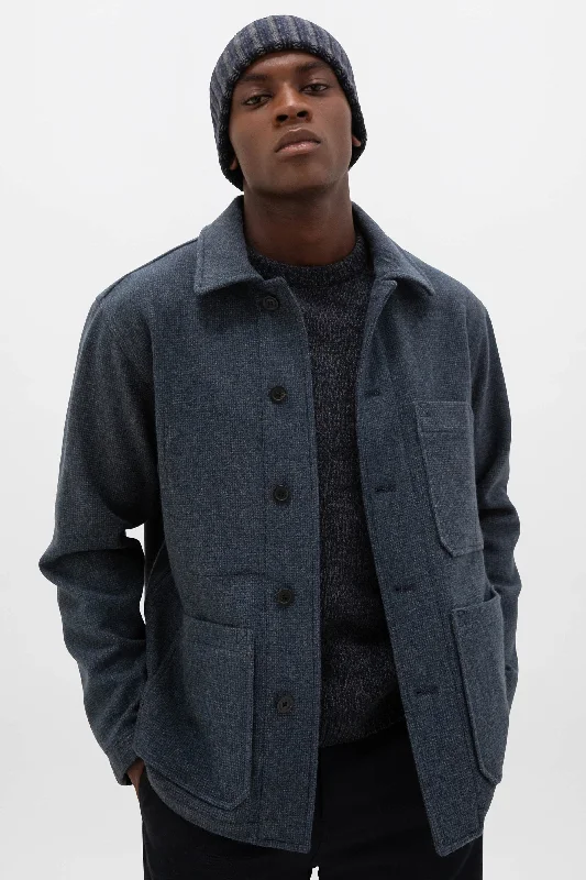 The Weavers Jacket | Navy Hairline Hip Men's Urban Hip Men's Urban