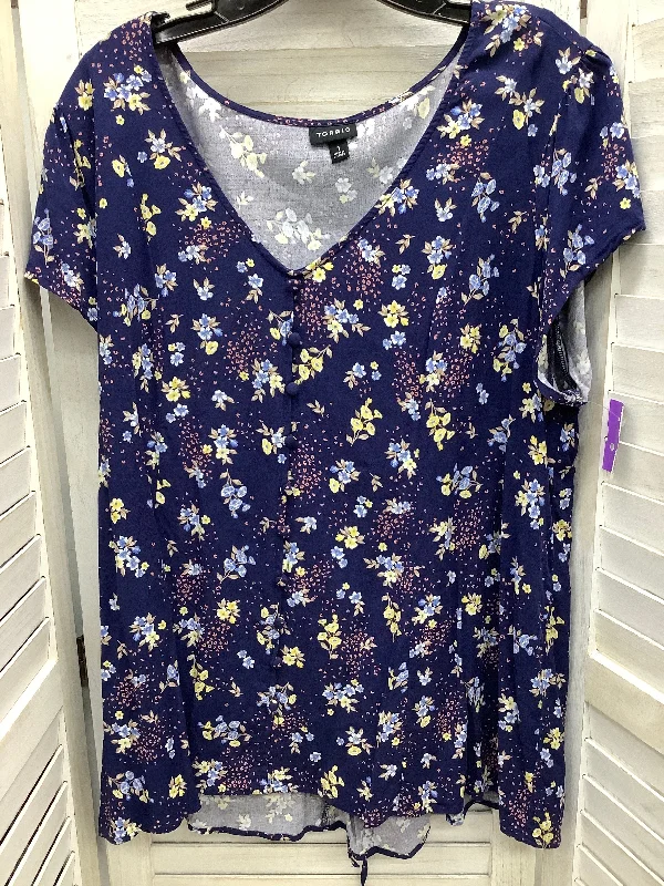 Floral Print Top Short Sleeve Torrid, Size Xl Hip Men's Urban