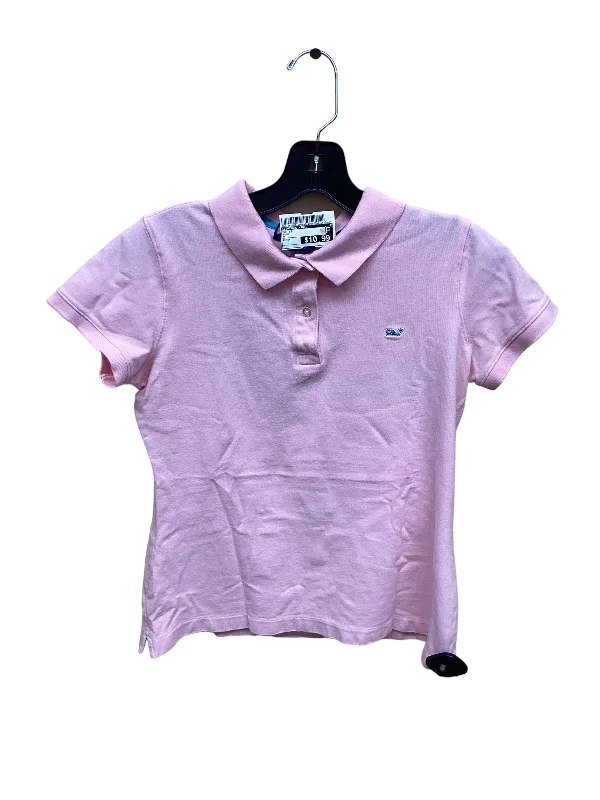 Pink Top Short Sleeve Vineyard Vines, Size M Vintage Men's 1970S Disco